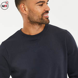 Sweat-shirt personnalisé pour hommes, épais, en molleton 100% coton, couleur noire avec motif de lettres, teint uni, pour l'hiver - Product Image 4