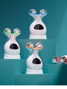 Appareil facial EMS à succès, rouleau facial électrique 3D, masseur pour le soin de la peau, masseur pour le <span class=keywords><strong>visage</strong></span> et le cou - Product Image 3