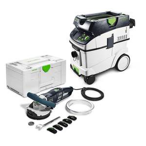 NUEVO Y AUTÉNTICO: Amoladora de Concreto FestoolS de 1600W y 130mm (5") sin Escobillas en Systainer + Extractor de Polvo Autoclean Clase M de 1200W y 36L - Product Image 1