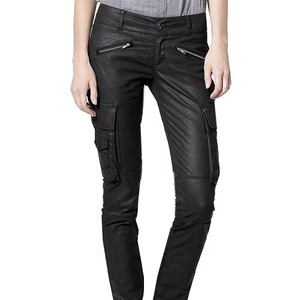 Pantalones de cuero de longitud regular de alta calidad 100%/pantalones de cuero hechos de tela de secado rápido de calidad superior - Product Image 1