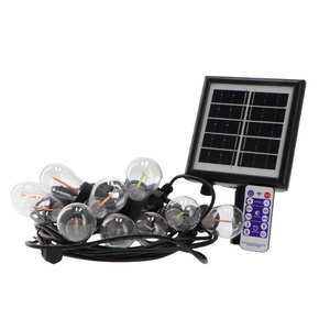 Guirnalda LED solar para exteriores Ledme IP65 con 10 bombillas RGB E27 Luces de jardín de 3W - Product Image 1