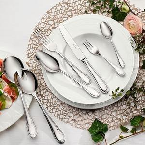 Ensemble de couverts en argent de qualité supérieure pour la cuisine de luxe à domicile restaurant élégant banquet et événements de mariage faits à la main - Product Image 2