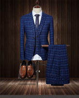 Trajes de Negocios de Tres Piezas para Hombre, Corte Entallado, Nuevo Modelo, Chaqueta Cruzada de Un Solo Botón para Bodas, Pantalones Cortos de Moda