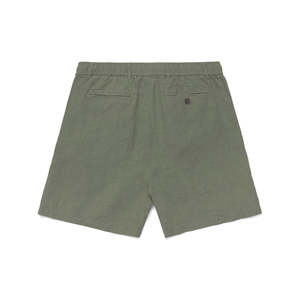 Venta al por mayor personalizado 100% Lino secado rápido ligero hombres cinturón bucles cordón cintura elástica pantalones cortos casuales DDP envío - Product Image 4