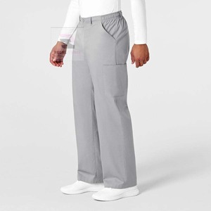 ผ้าทอหลายกระเป๋าใส่สบายกางเกงสครับพยาบาลผ้าฝ้ายปรับแต่งได้ตามต้องการ - Product Image 3