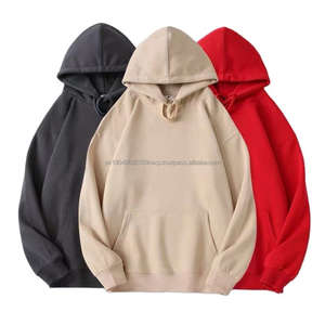 High Quality Colorful 100% Cotton <b>Hoodies</b> Custom Logo Plain Thick Heavyweight Oversized <b>Hoodies</b> Pullover Blank <b>Hoodies</b> - Product Image 1