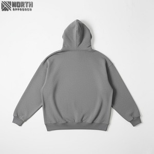 Sweats à capuche courts personnalisés en coton/polyester épais pour hommes sweat-shirt de haute qualité pullover vierge surdimensionné pour hommes 450 gsm - Product Image 2