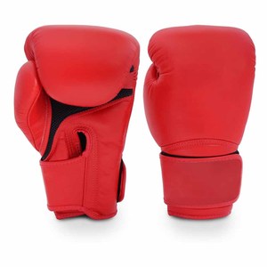 Gants de boxe en PVC respirants et confortables de qualité supérieure, avec sangles de poignet réglables pour l'entraînement en arts martiaux en extérieur, gants à lacets - Product Image 3