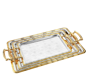 Plateau de service en métal haut de gamme pour la maison et la cuisine plateau de décoration de Table pour la maison hôtel produits de cuisine décoratifs - Product Image 6