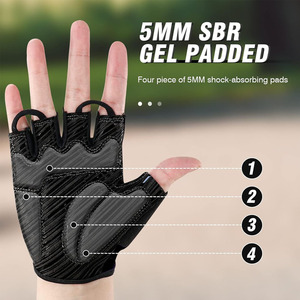 Guantes de entrenamiento de medio Dedo de alto rendimiento para deportes culturismo ciclismo carreras diseño de logotipo personalizado levantamiento de pesas - Product Image 6