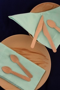 Serviette unie tissée jaune recyclée de haute qualité réutilisable pour le mariage cuisine dîner avion utilisation-pour les restaurants hôtels - Product Image 3