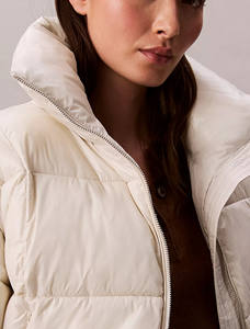 Veste polaire surdimensionnée brillante de qualité supérieure avec logo personnalisé nouveau design de vestes imperméables à glissière respirantes veste à bulles d'hiver - Product Image 5