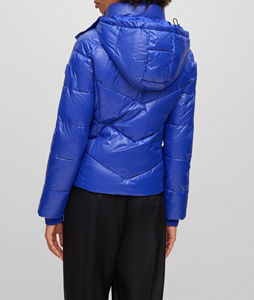 Señoras invierno cálido calle prendas de vestir exteriores cinturón Turn Down Collar manga larga motocicleta abrigo moda mujer Puffer chaqueta al por mayor - Product Image 6