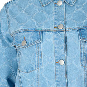 Dernière veste en jean décontractée à manches longues pour femmes, prix OEM bon marché, respirante, chaude, élégante, veste en jean personnalisée pour femmes - Product Image 6