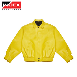 Chaqueta de moto personalizada para hombre para otoño e invierno, chaqueta recubierta de estilo informal con cremallera de cuero PU - Product Image 4