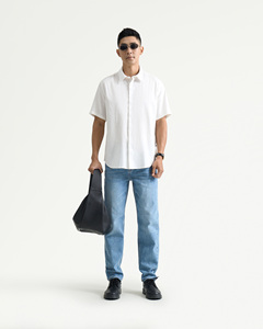 Men's Short Sleeve Cotton-<b>Linen</b> Blend Shirt Regular Fit Lightweight Breathable Casual Autumn Wear Everyday Comfort Routine - Product Image 3