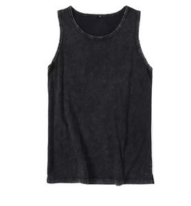2025 Custom High Quality Breathable Men's Gym <b>Distressed</b> Tank <b>Tops</b> Knitted Embroidery Decoration OEM Casual Screen Printing - Product Image 1