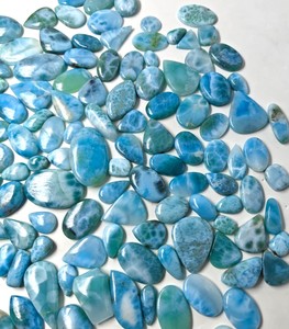 2025 alto grado pulido Natural Larimar piedra preciosa corte suave cabujón mezcla forma piedra preciosa suelta para la fabricación de joyas hermosas - Product Image 4