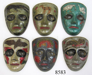 Masque en laiton rigolos et pleureurs, rouge, lot de 2, fournisseur en gros indien, masque en laiton pour fête décorative - Product Image 6