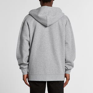 เสื้อฮู้ดผ้าฝ้าย100% โอเวอร์ไซส์สำหรับผู้ชายเสื้อฮู้ดไหล่ตกเสื้อวอร์มมีฮู้ดแบบกำหนดเองน้ำหนักมากมีซิป - Product Image 5