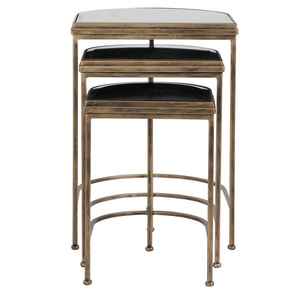 Espresso Nadette <b>Nesting</b> <b>Tables</b> Set of 2 Modern Wood Finish Round Side <b>Tables</b> for <b>Living</b> <b>Room</b> or Bedroom - Product Image 6