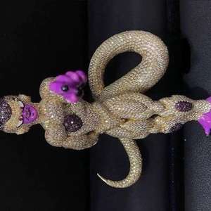 จี้การ์ตูนฮิปฮอปสำหรับผู้ชายดีไซน์ไม่เหมือนใครประดับเพชร VVS Moissanite สำหรับงานปาร์ตี้ - Product Image 2