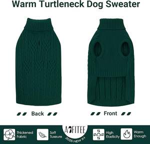 Suéter de Cuello Alto de Punto Suave para Perros, Ropa Navideña Acogedora para Cachorros Machos y Hembras - Product Image 2
