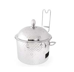 Elegant Handmade Stainless Steel Food Warmer Chafing Dish with a Durable Lid and Tealight Holder Portable Cookware for Buffets - Product Image 1