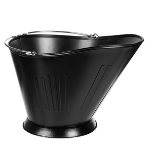 Home Garden Use Decorative <b>Coal</b> Container Bucket Black Powder Coated Finishing <b>Coal</b> And Ash Bucket With Shovel <b>Coal</b> - Product Image 2