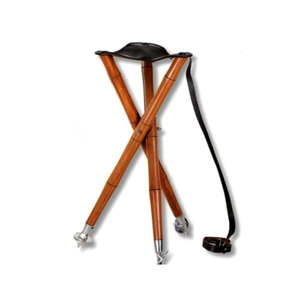 Taburete Trípode de Cuero con Patas de Madera de Alta Calidad / Taburete Trípode de Cuero Hecho con Materiales de Alta Calidad, Sillas de Caza - Product Image 1