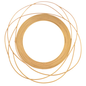 Nouveau Design Futuriste Galaxy Miroir Mural Suspendu en Rotin Naturel Décor pour Meubles de Maison Style Art Déco Mariages - Product Image 1