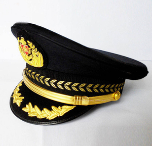 Insignia de diseño personalizado Navy Peak Caps Sombrero de calidad premium Sombrero de visera hecho en fábrica Gorra ceremonial de marinero con estilo ajustable - Product Image 3