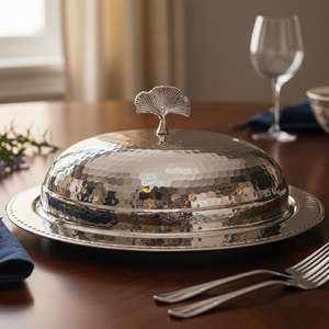 Bandeja de Servir Elegante Hecha a Mano en Forma de Barco de Cobre Forjado, Bandeja Grande de Madera y Metal para Servir Alimentos, Decorativa para Cualquier Ocasión - Product Image 4