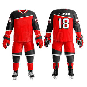 Uniforme de hockey sur glace pour hommes à séchage rapide fabriqué avec un tissu extensible pour un confort et un mouvement parfaits - Product Image 1