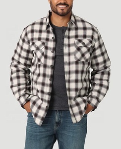 Industrie Tendances 2024 Haute Qualité Personnalisé OEM Hommes Lourd Plaid Sherpa Doublé Chemise D'hiver Veste En Gros - Product Image 1