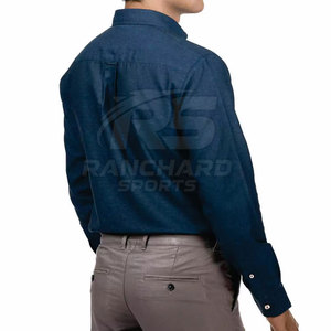 Chemise en jean à manches longues pour homme, coupe ajustée tendance, chemise décontractée pour homme, chemise en jean vintage, coton doux, haut de tous les jours pour la rue - Product Image 2