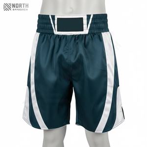 กางเกงมวยสำหรับผู้ชายกางเกงขาสั้น MMA สำหรับฝึกซ้อมและแข่งขันการพิมพ์ซับลิเมชันออกแบบได้ตามต้องการ - Product Image 2