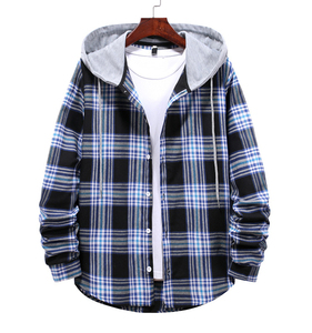 Veste d'hiver Hommes Chemises à capuche Chemise Homme Hommes Workout Plaid Shirts Fitness - Product Image 6
