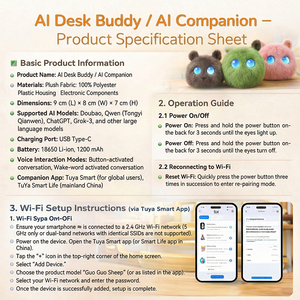Soft VLG Smart Polyester Plush Toy for Toddlers Parent Child Interactive Voice AI Companion Toy - Product Image 6