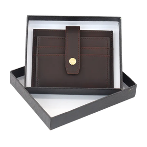 Porte-cartes en cuir véritable personnalisé Porte-cartes pour hommes de haute qualité Poche portefeuille Mini Smart Slim Crazy Horse en cuir - Product Image 5