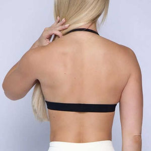 High Quality Women's Gym Active Yoga Wear Breathable Spandex Open Back <b>Sport</b> <b>Bra</b> Front Halter Backless Strappy Padded Design - Product Image 3