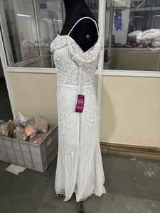 Collo Sexy pesante con perline a mano impreziosito da donna lungo senza maniche a corpetto abito da sera abiti da ballo ricamati - Product Image 3