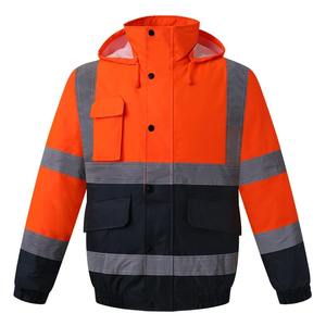 High Visibility Winter Jacket Workwear Jacket Workwear with Multi Pockets for Men - Product Image 6