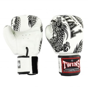 New Design Dragon Twins Boxing Muay Thai <b>Gloves</b> Real Cowhide Leather Training Sparing Fighting <b>Gloves</b> Strap Closure - Product Image 1