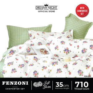 Fenzoni hiện đại vua <span class=keywords><strong>Comforter</strong></span> thiết lập 710tc siêu mềm thoáng khí sợi Microfiber 35cm sâu được trang bị tấm hình học/Hoa <span class=keywords><strong>Comforter</strong></span> - Product Image 5