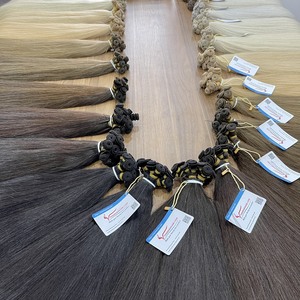 Pelo Remy vietnamita crudo de alta calidad 100%, paquete de ondas de larga duración Frontal atado a mano, sin enredos, trama de piel que se desprende - Product Image 1