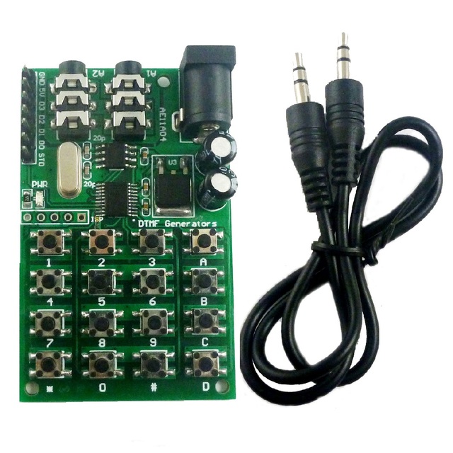 AE11A04 DTMF Audio Generator Encoder Transmitter Module Dialing keyboard Control DC 5-24V For MT8870/CE004/CE005