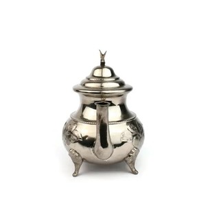 Premium Quality Moroccan Vintage Style Brass Teapot <b>Kettle</b> <b>Chrome</b> Plated Durable Eco-Friendly Food Grade Coffee Tea Set - Product Image 5