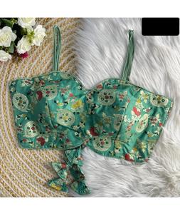 เสื้อคอลเลกชั่นเสื้อคอลเลกชั่นอินเดียผ้าฝ้ายพิมพ์ลายดอกไม้เสื้อทำงานทำมือสำหรับ Saree - Product Image 1