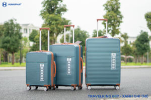 Juegos de equipaje de maleta irrompible y duradero de 887 PP de 20 24 28 ''juegos de equipaje con asa de aleación de aluminio TSA Code-Lock HUNG PHAT - Product Image 5